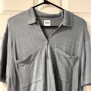 Blue cashmere t shirt (L)